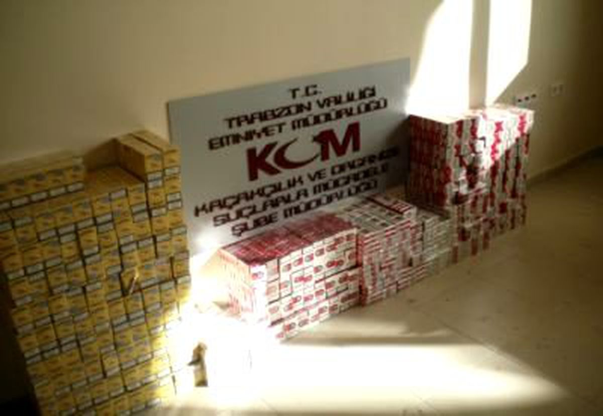Trabzon\'da Gümrük Kaçağı Sigara