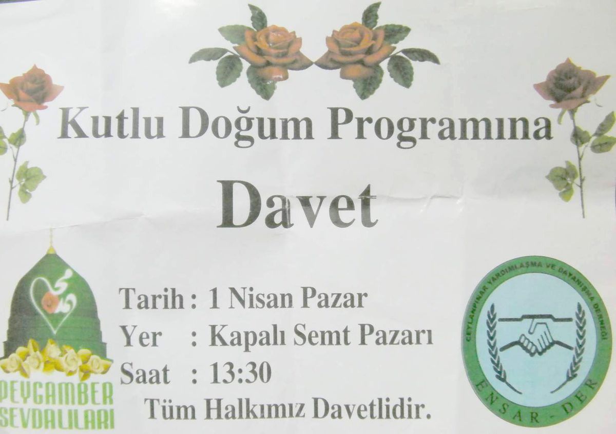 Kutlu Doğum Programına Davet