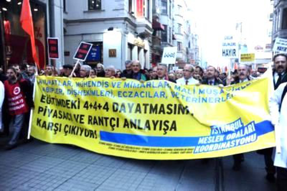 Meslek Odalarından 4+4+4 Protestosu