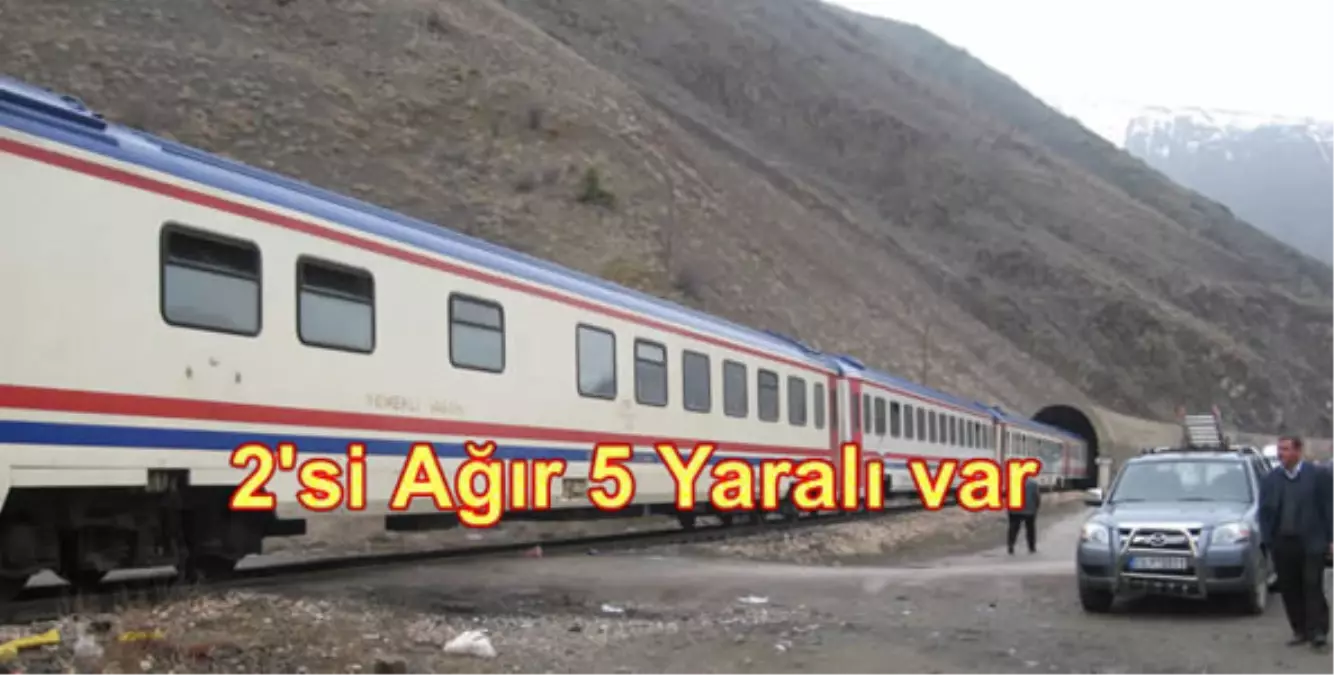 Palu\'da Tren Kazası 2\'si Ağır 5 Yaralı