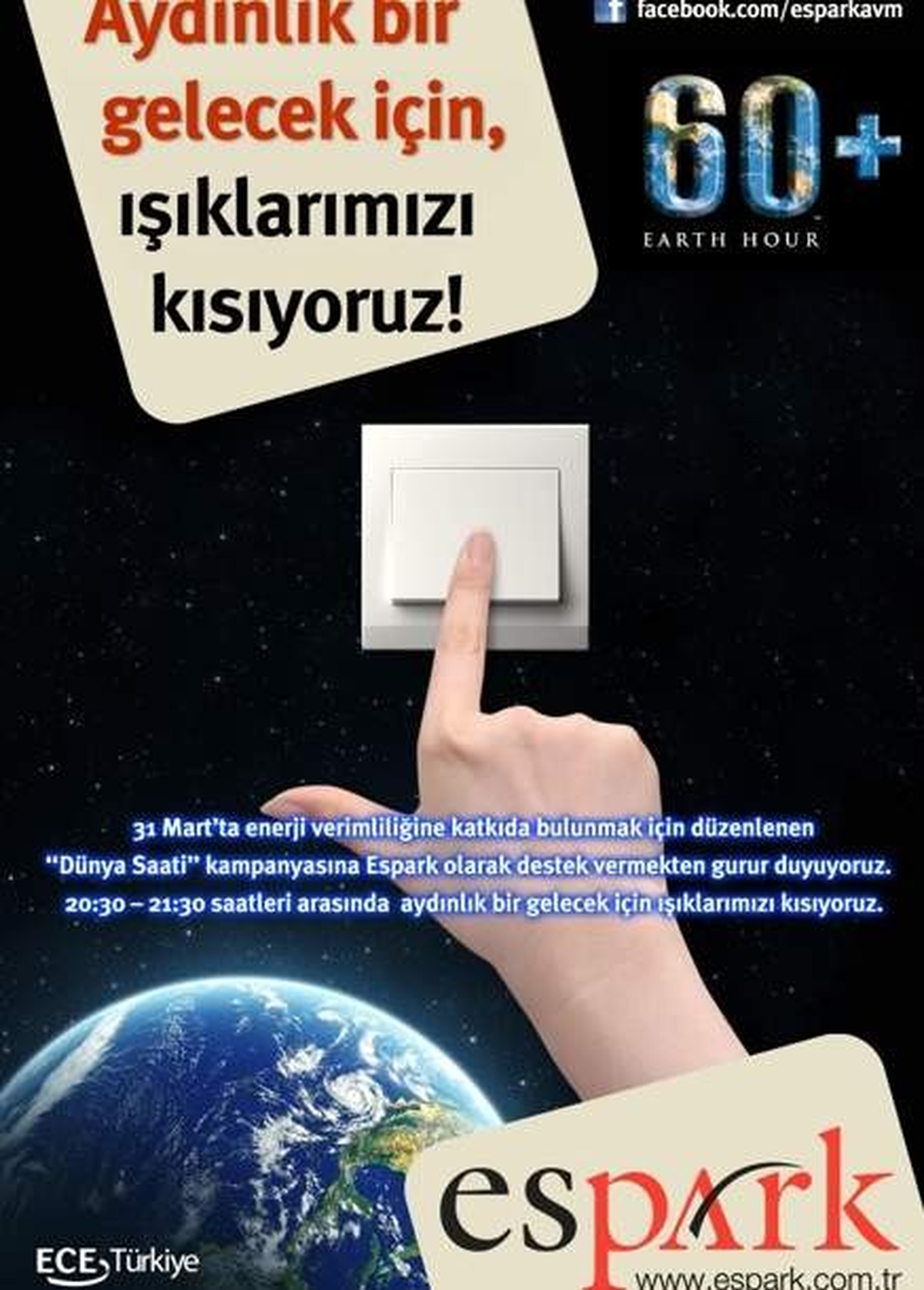 Espark\'tan Dünya Saati Kampanyası\'na Destek