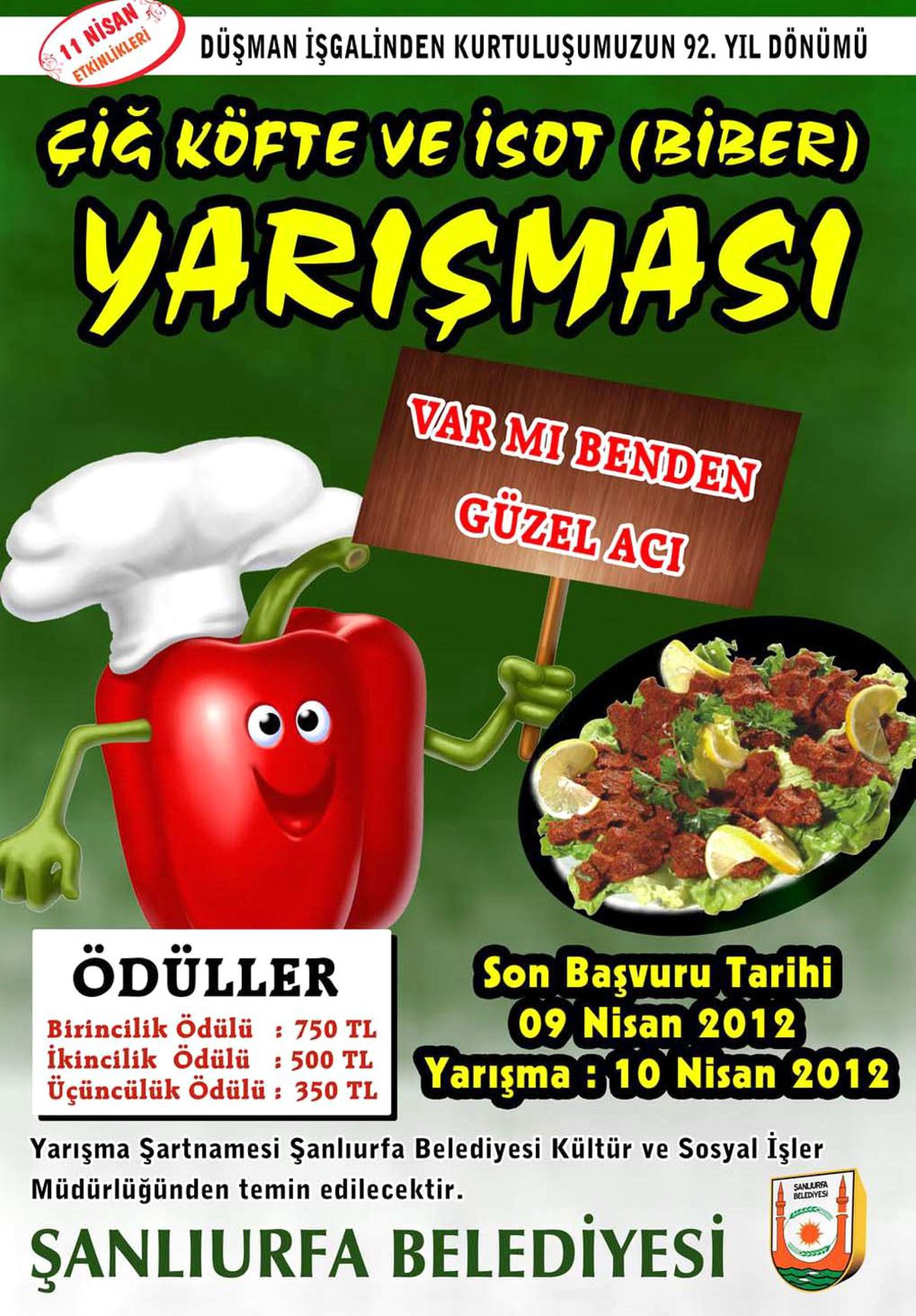 Şanlıurfa\'da Çiğköfte ve İsot Yarışması Düzenlenecek