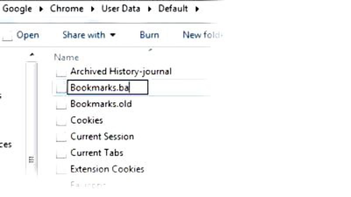 Silinen Yer İmlerinizi Geri Getirin!