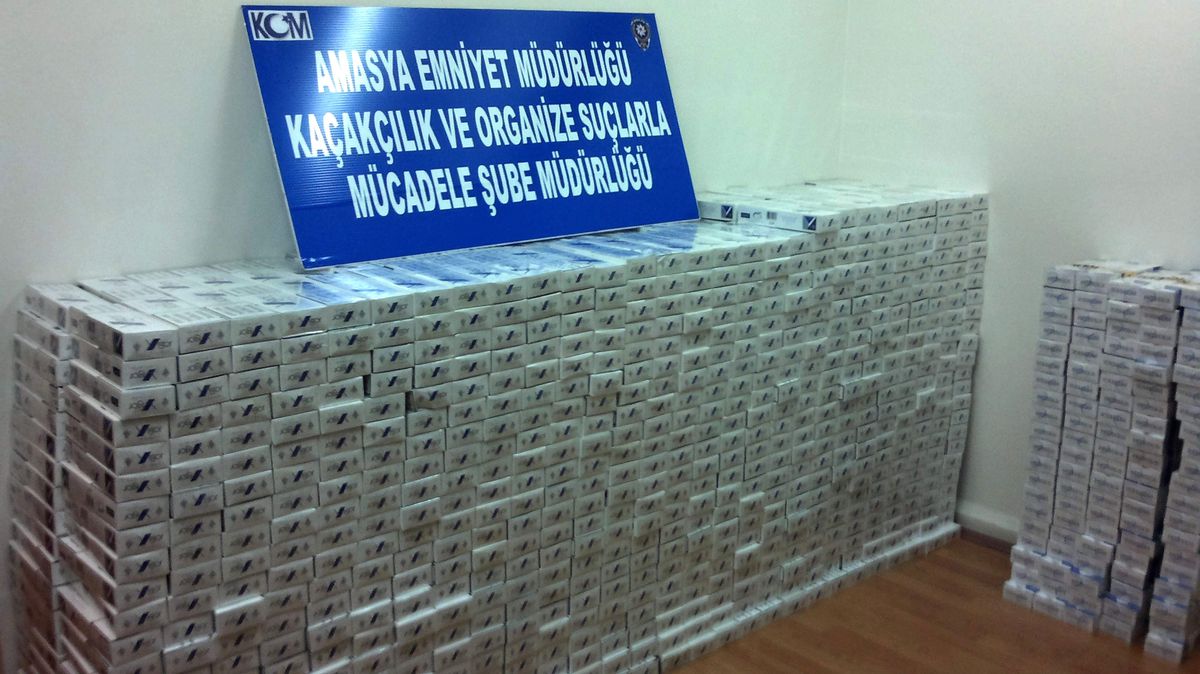 Amasya'da 36 Bin Paket Kaçak Sigara Ele Geçirildi