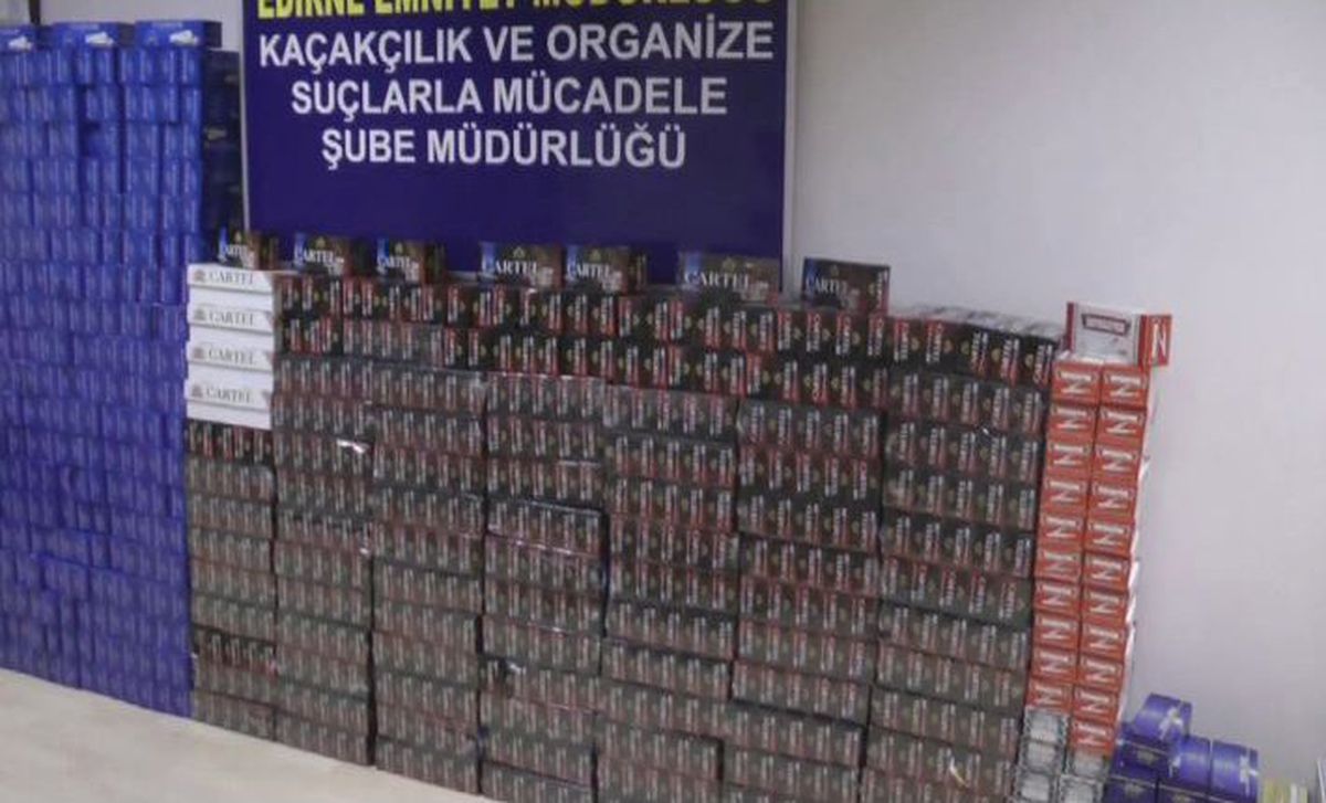 Edirne\'de Kaçak Sigara Tüpü Operasyonu