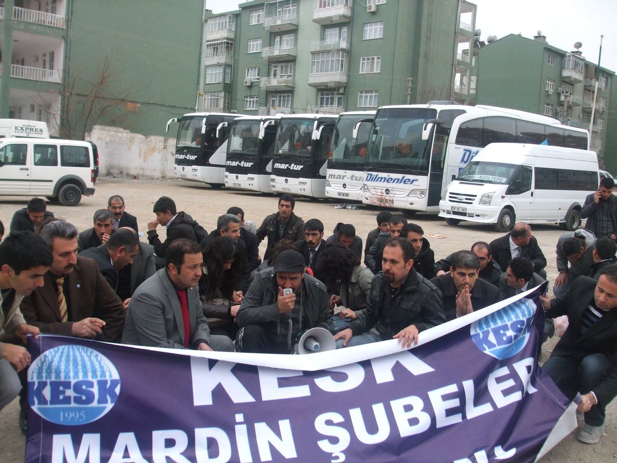 Mardin'de Sendika Yasasına Tepki