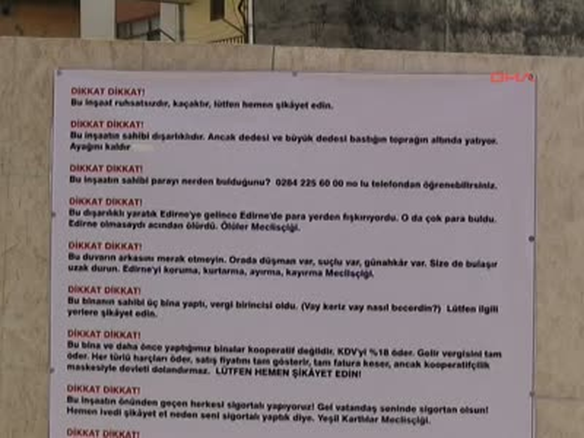Vergi Rekortmeni Müteahhidin İsyan Duvarı