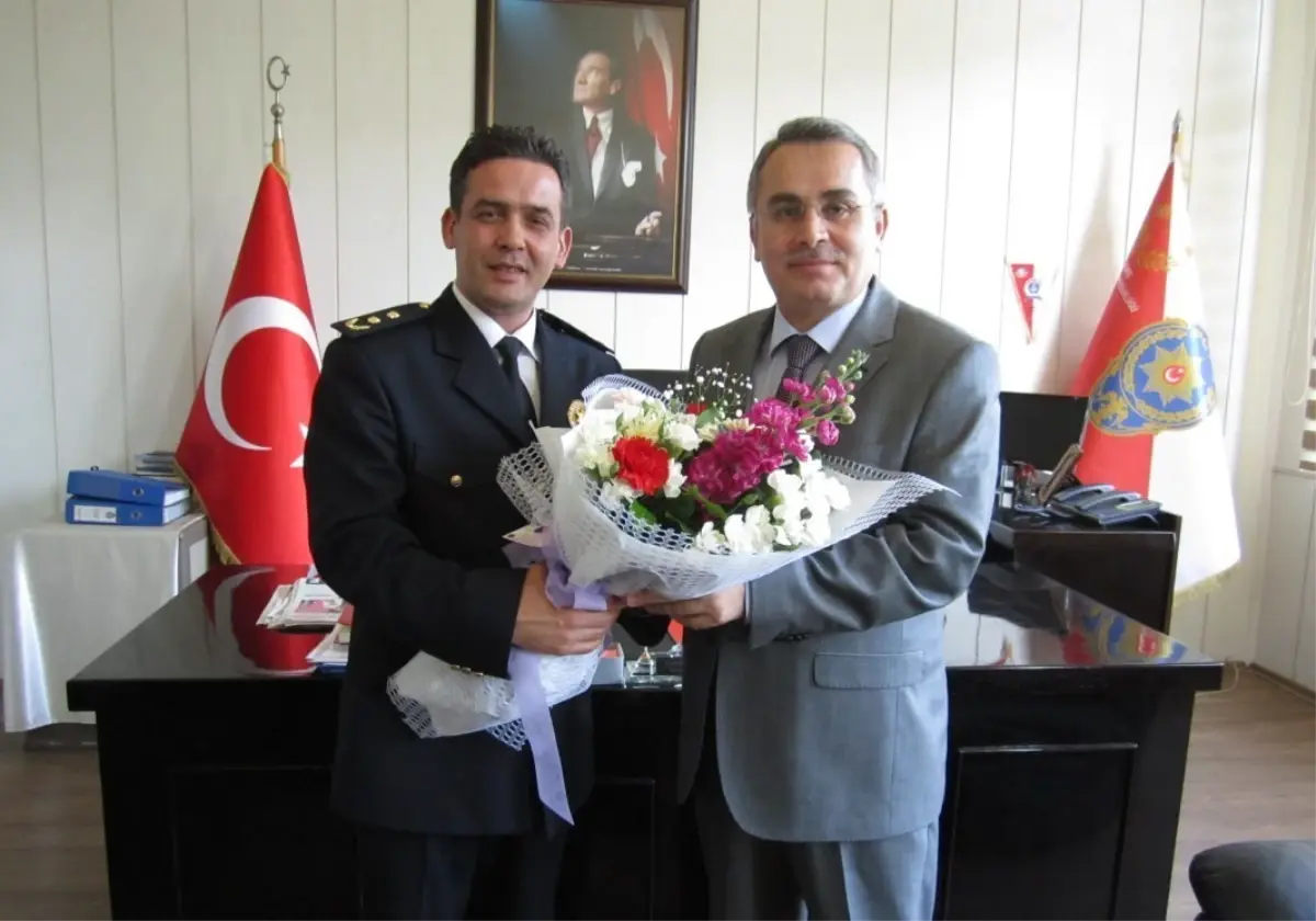 Müftü Bilgiç\'ten, Emniyet Müdürü Akbaş\'a Ziyareti