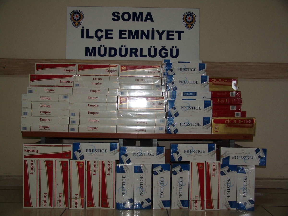 Soma Polisi Kaçak Sigaraya Geçit Vermedi