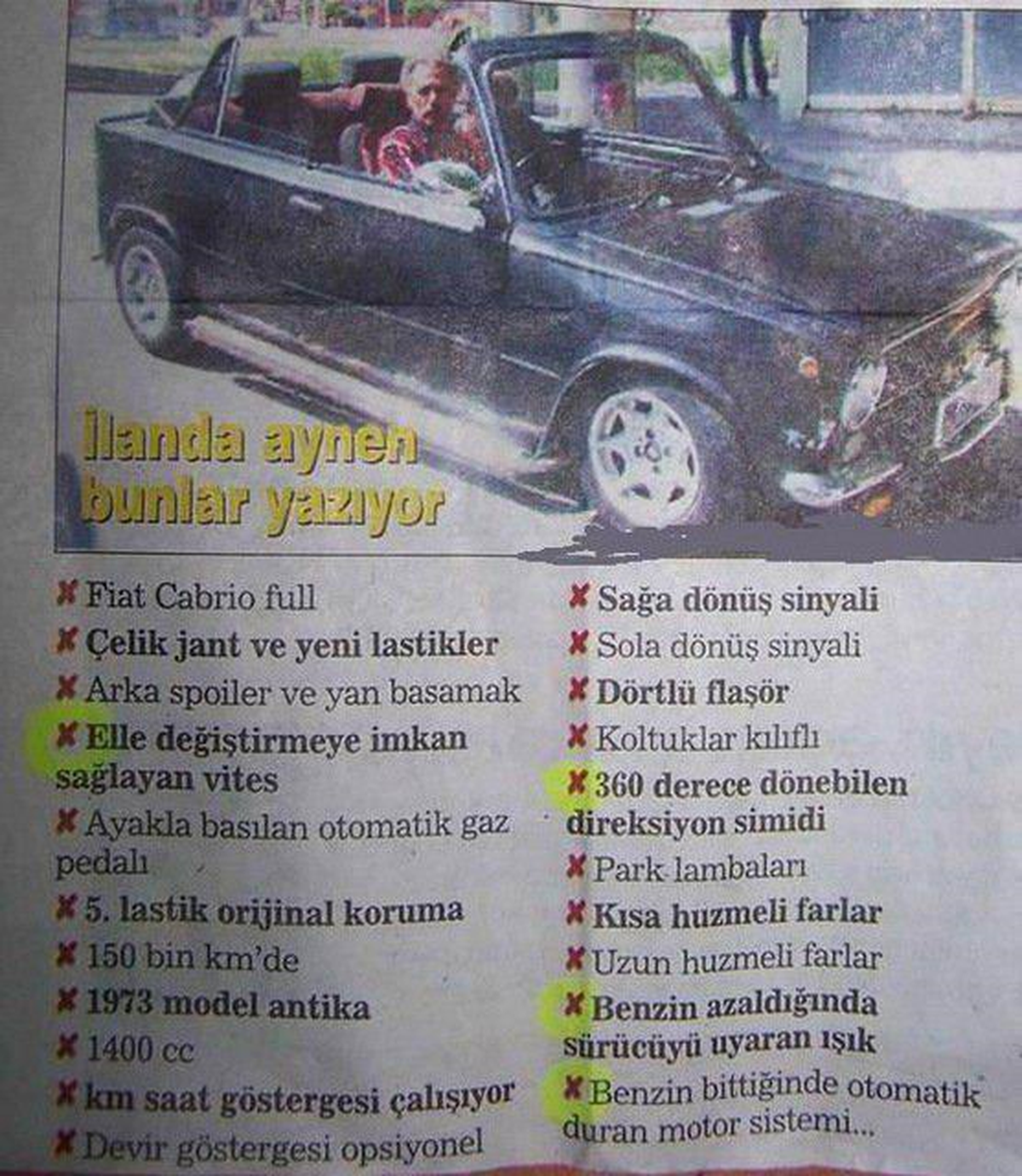 Bu Otomobil İlanı Tık Rekoru Kırıyor