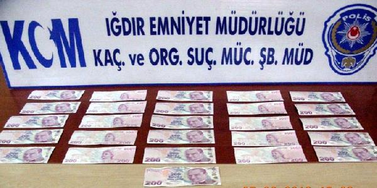 Iğdır'da Sahte Para ve Ruhsatsız Tabanca Operasyonu