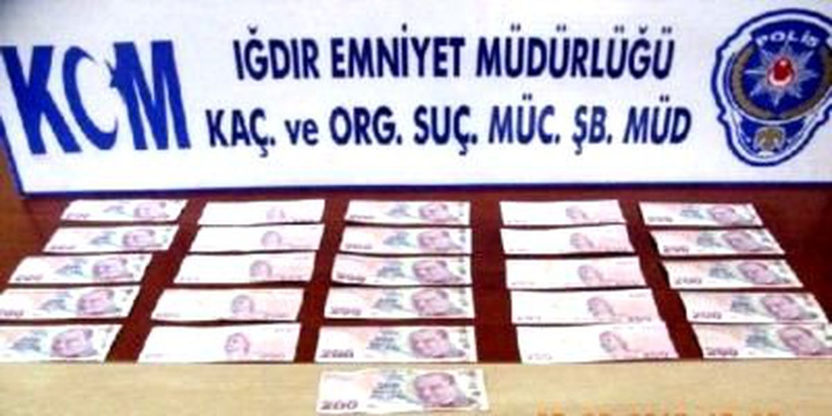 Iğdır'da Sahte Para ve Ruhsatsız Tabanca Operasyonu