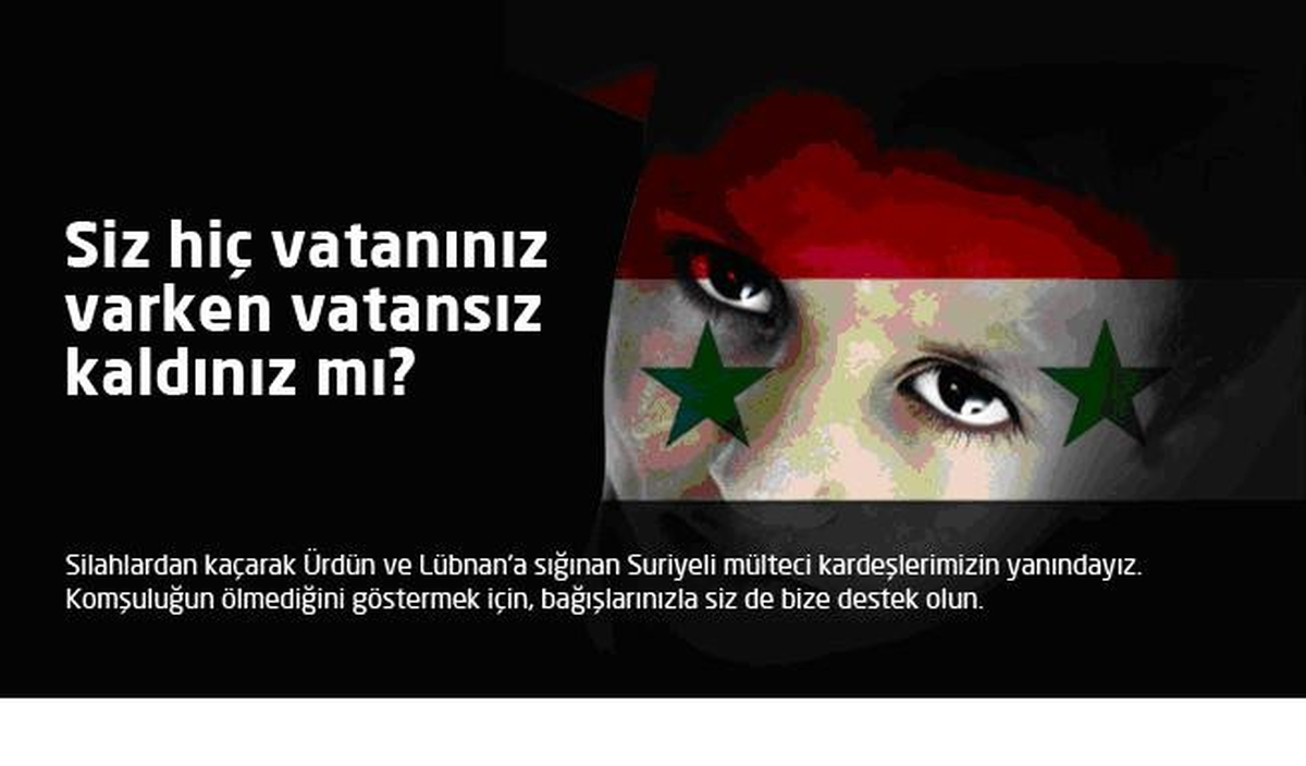 Kimse Yok mu Suriyeli Mültecilere Elini Uzattı