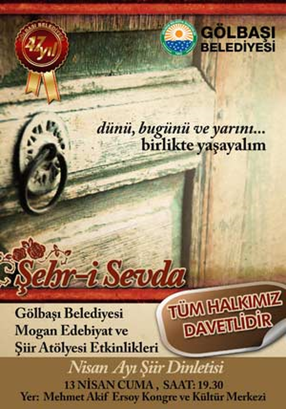 Gölbaşı\'nda Şehr-İ Sevda Şiir Gecesi