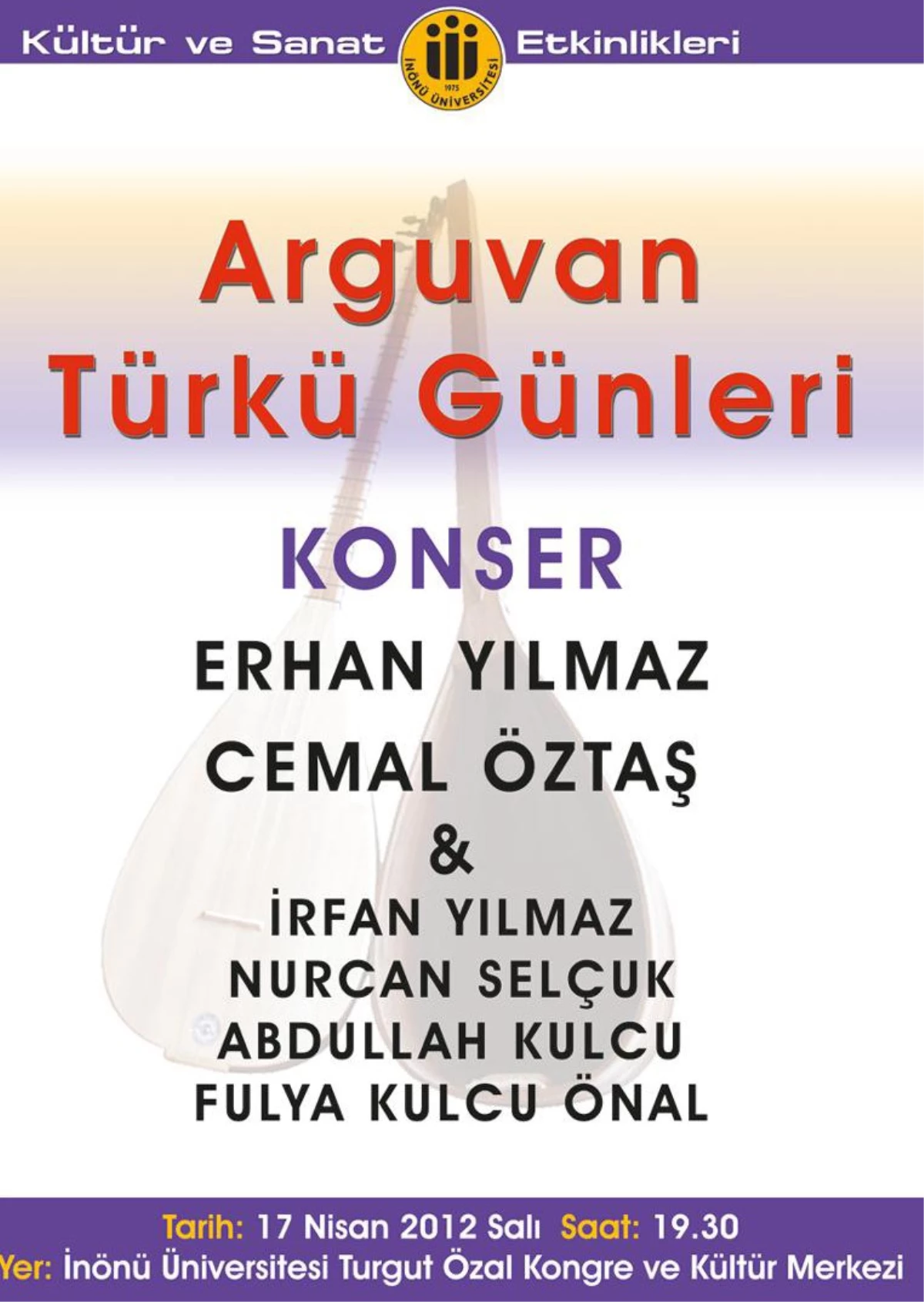 Arguvan Türkü Günleri 17 Nisan\'da