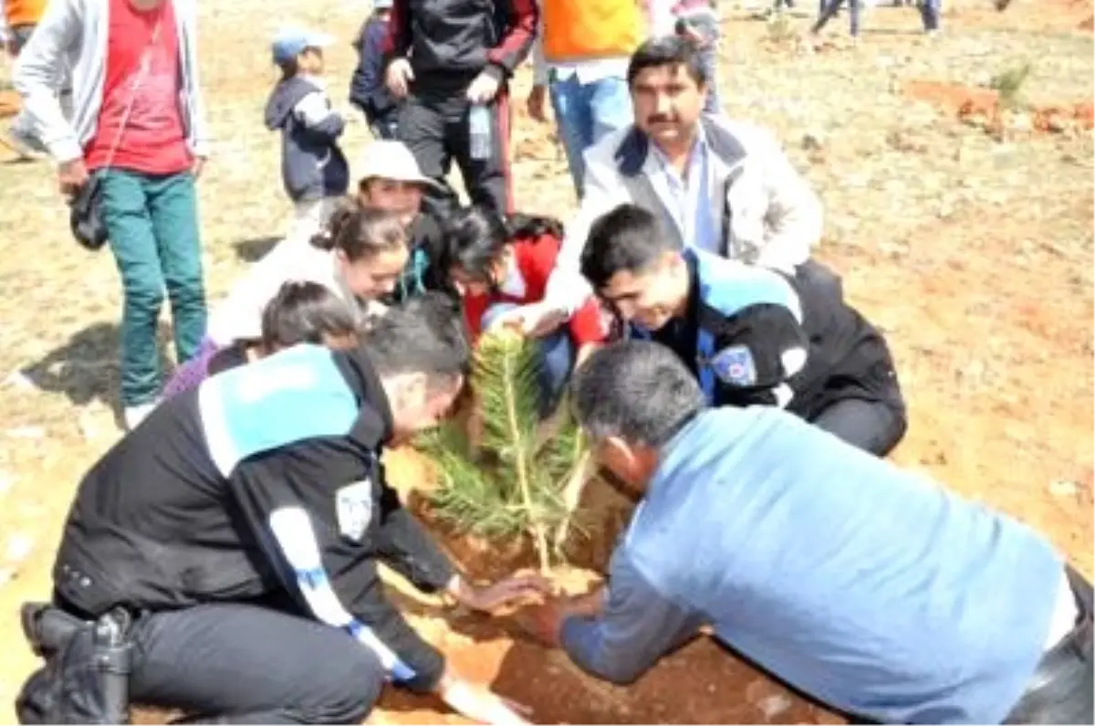 Polis, Öğrencilerle Birlikte Fidan Dikti