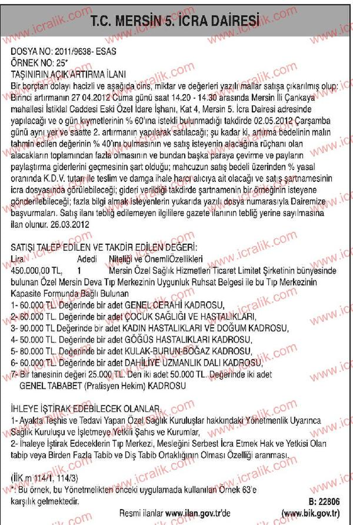 Özel Tıp Merkezi\'nin 8 Doktor Kadrosu Satışa Çıkarıldı