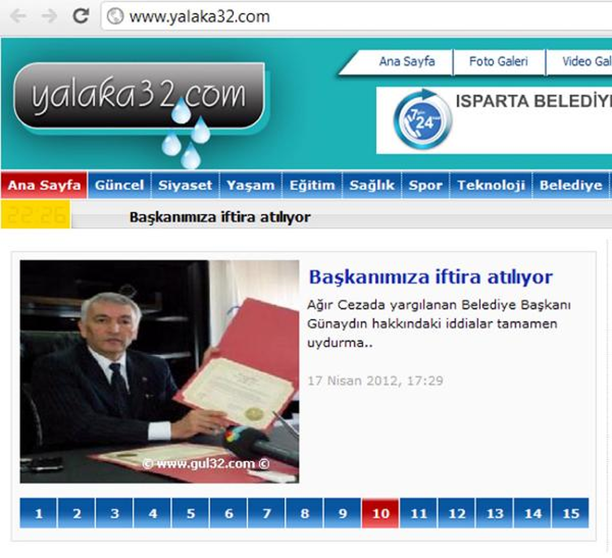 Isparta'da İlginç İnternet Sitesi