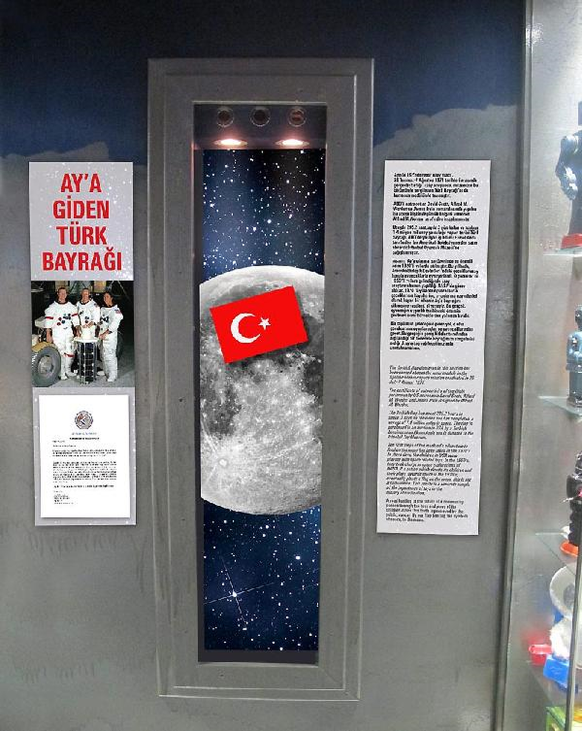 Uzaya Giden Türk Bayrağı Oyuncak Müzesinde