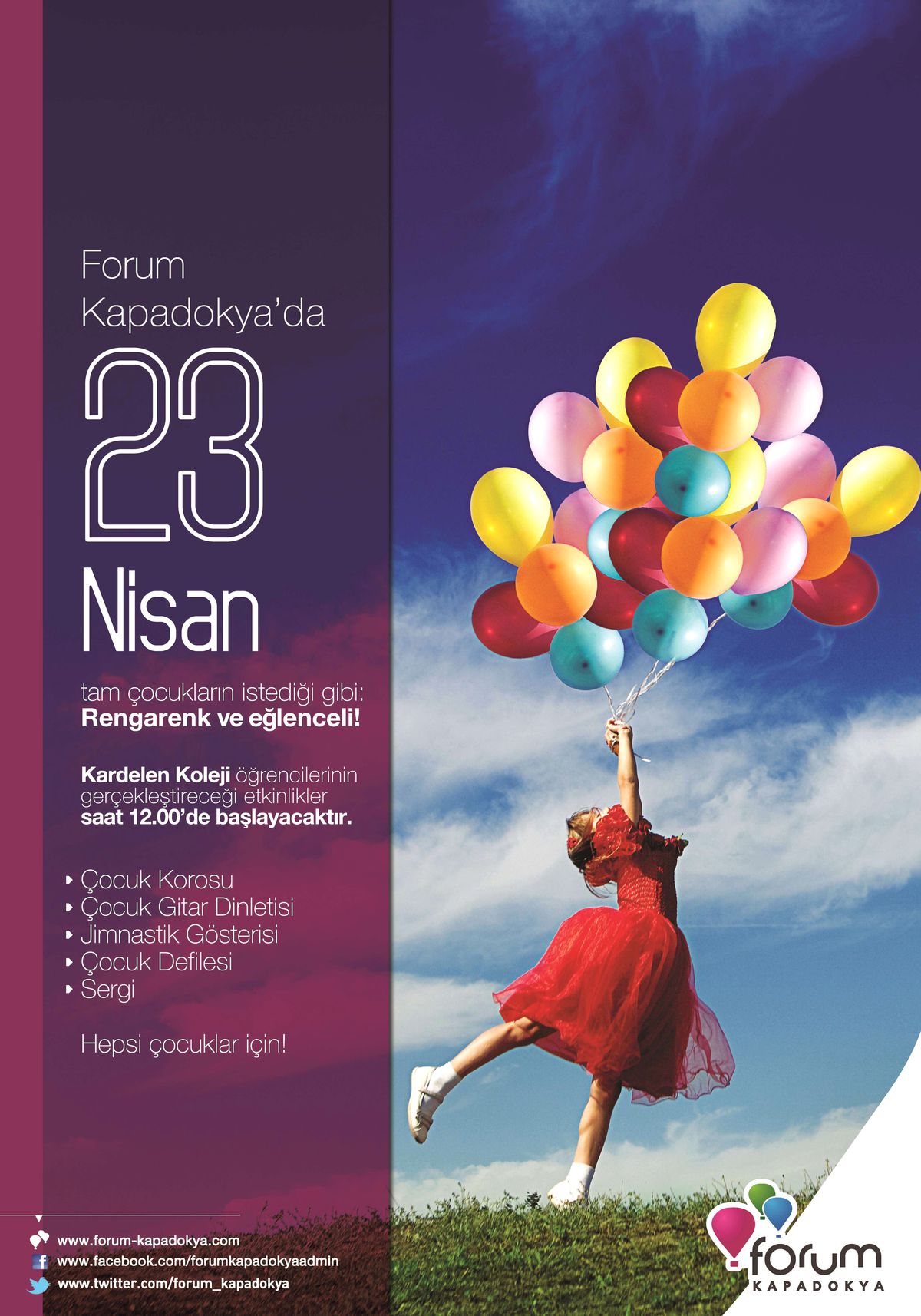 Forum Kapadokya\'da 23 Nisan Şenlikleri