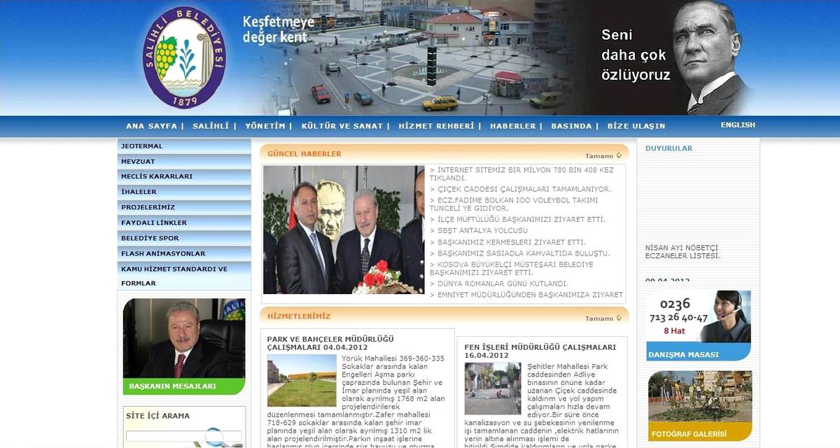 Salihli Belediyesi\'nin İnternet Sayfası Tıklanma Rekoru Kırıyor