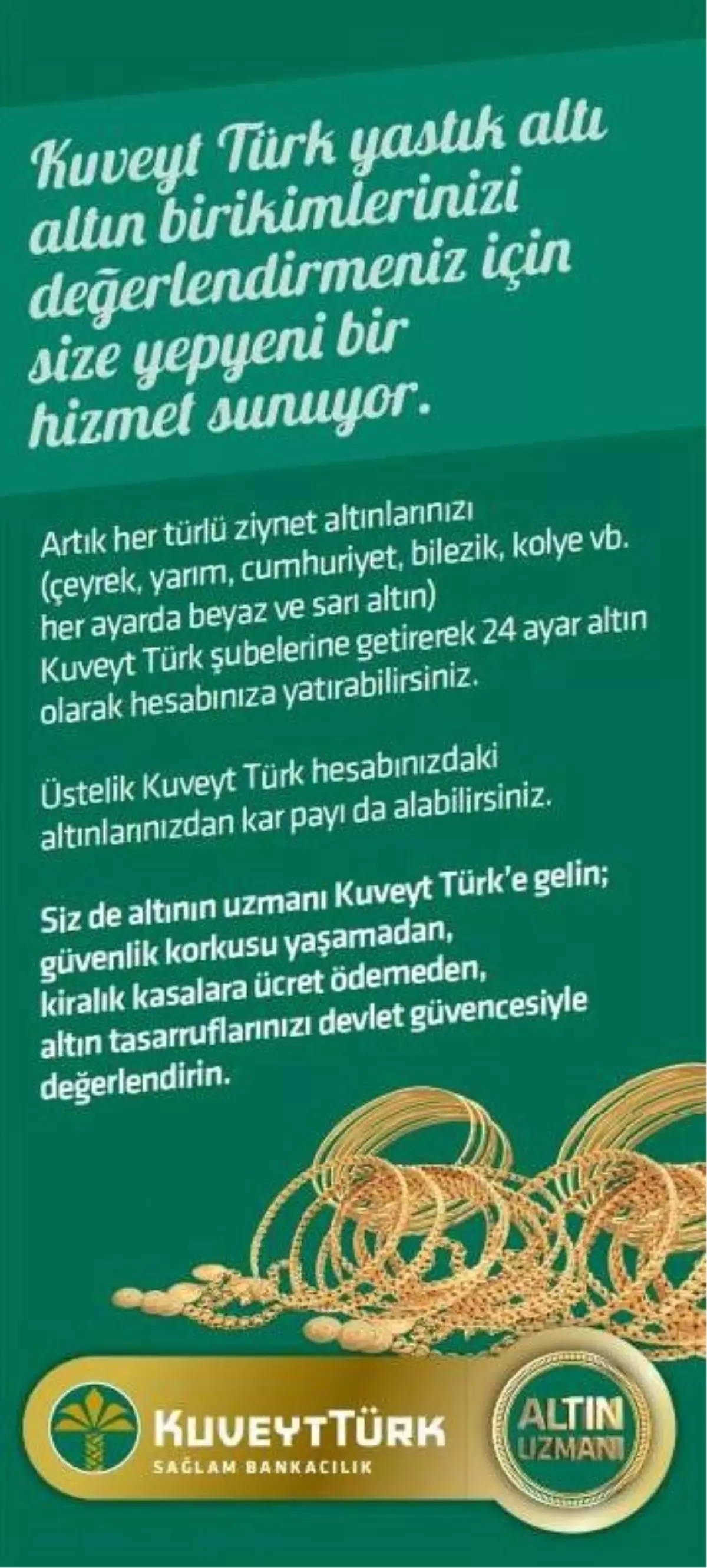 Kuveyt Türk Çorlu Şubesi Altın Toplama Günleri Gerçekleştirecek