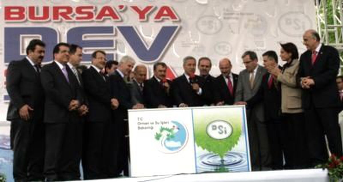 Bursa1 Bülent Arınç ve Veysel Eroğlu Boğazköy Barajı Açılışını Yaptı