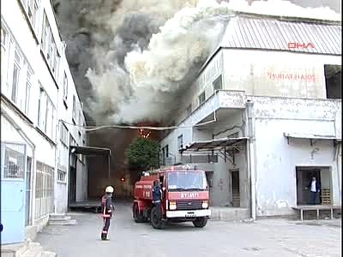 Fabrika Yangını Amatör Kamerada