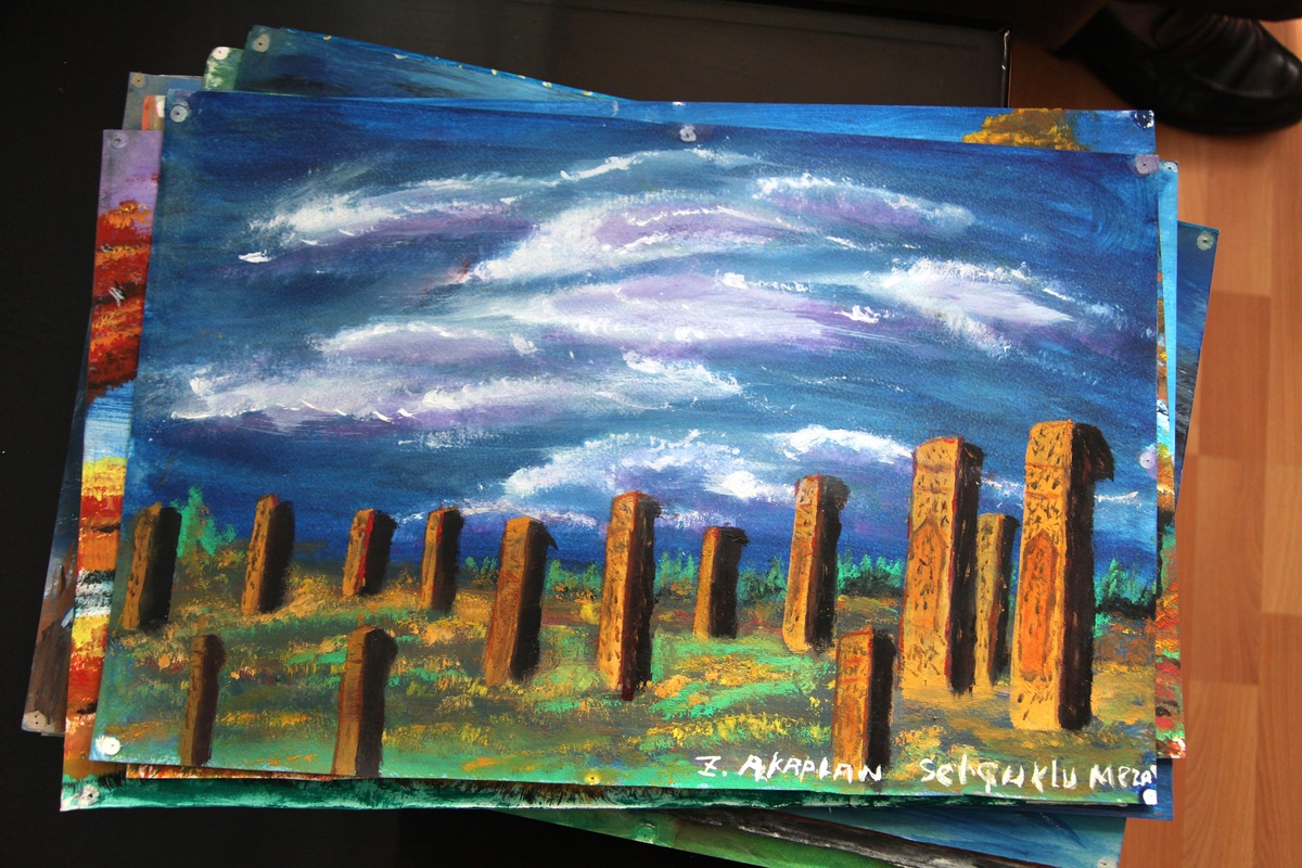 Köylü Ressam 54 Yaşında Yağlı Boya ile Tablo Yapmaya Başladı