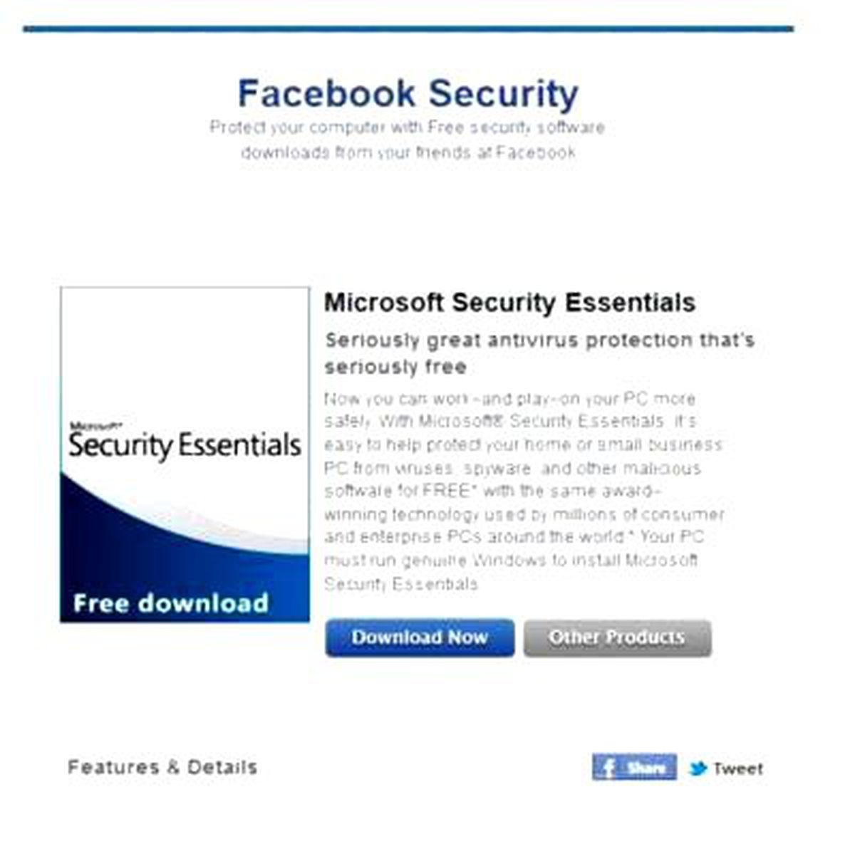 Antivirüsünüz Facebook\'tan!