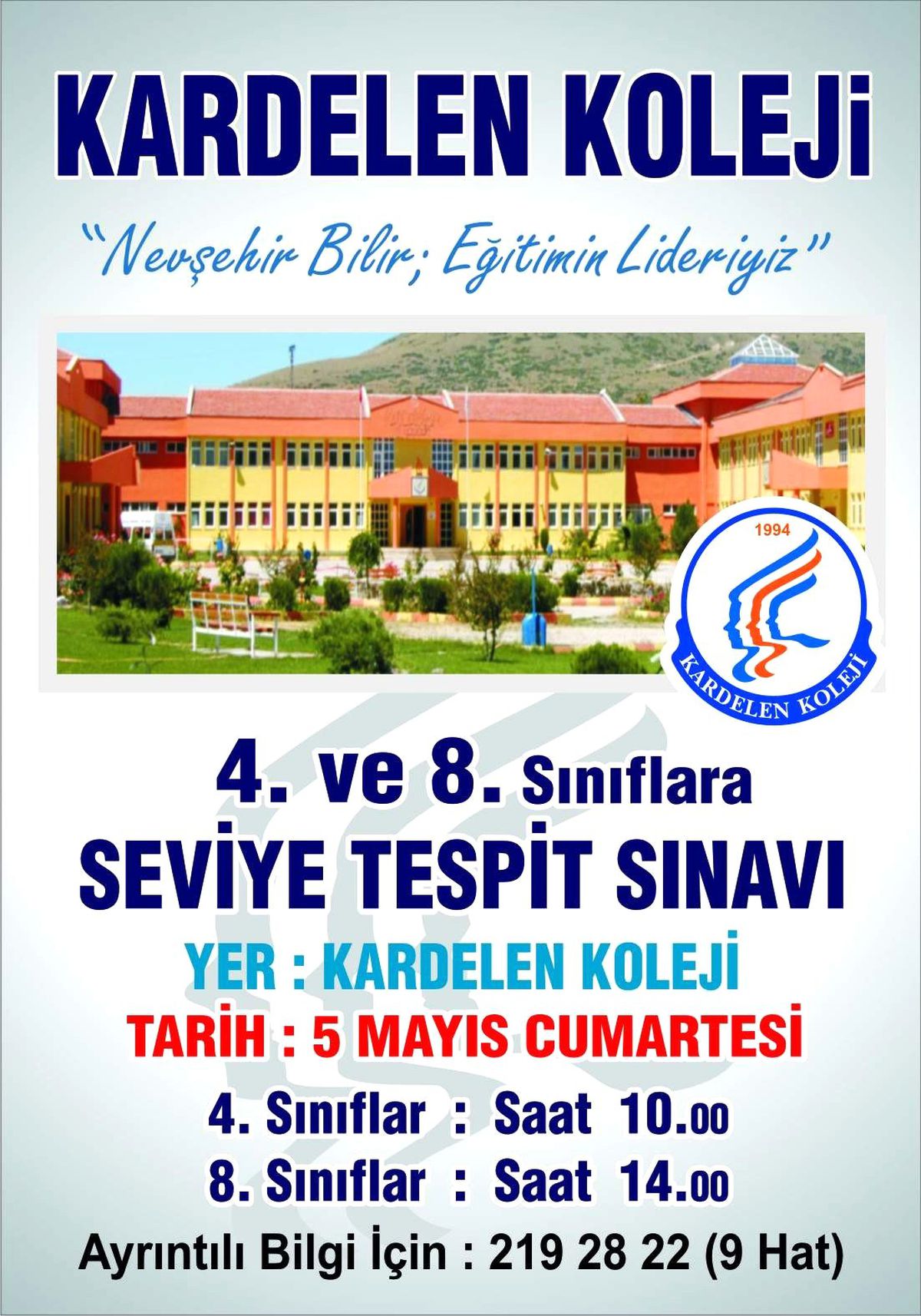 Kardelen Koleji\'nden 4 ve 8. Sınıf Öğrencilerine Ücretsiz Deneme Sınavı