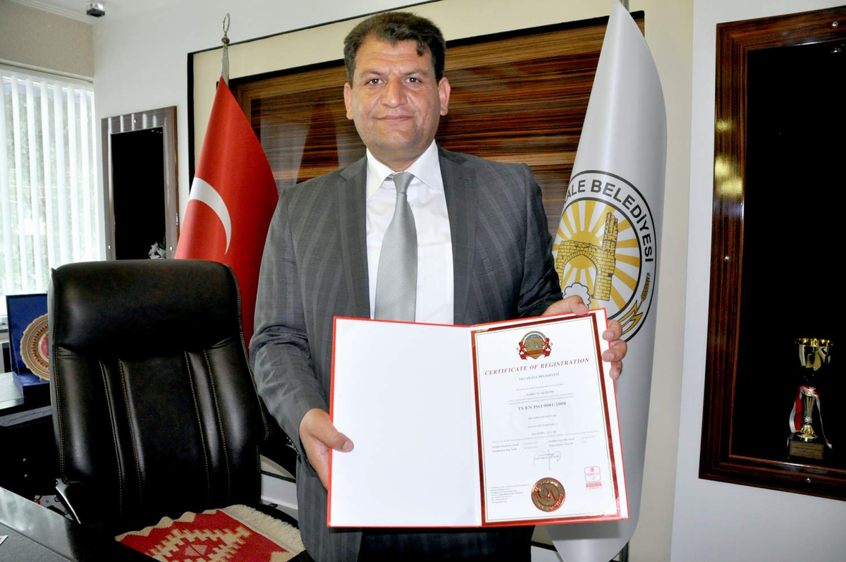 Akçakale Belediyesi Isı 9001 Hizmet Kalite Belgesi Aldı