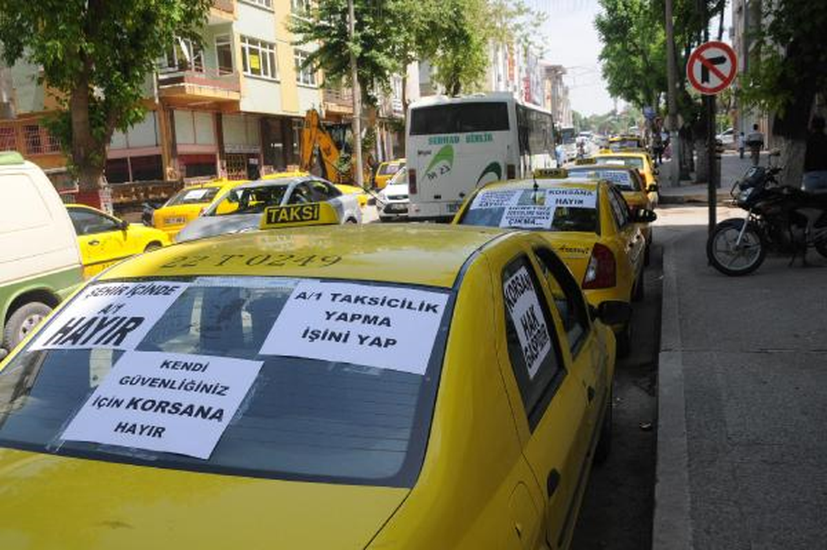 Edirneli Taksiciler, Korsana Karşı Eylem Yaptı