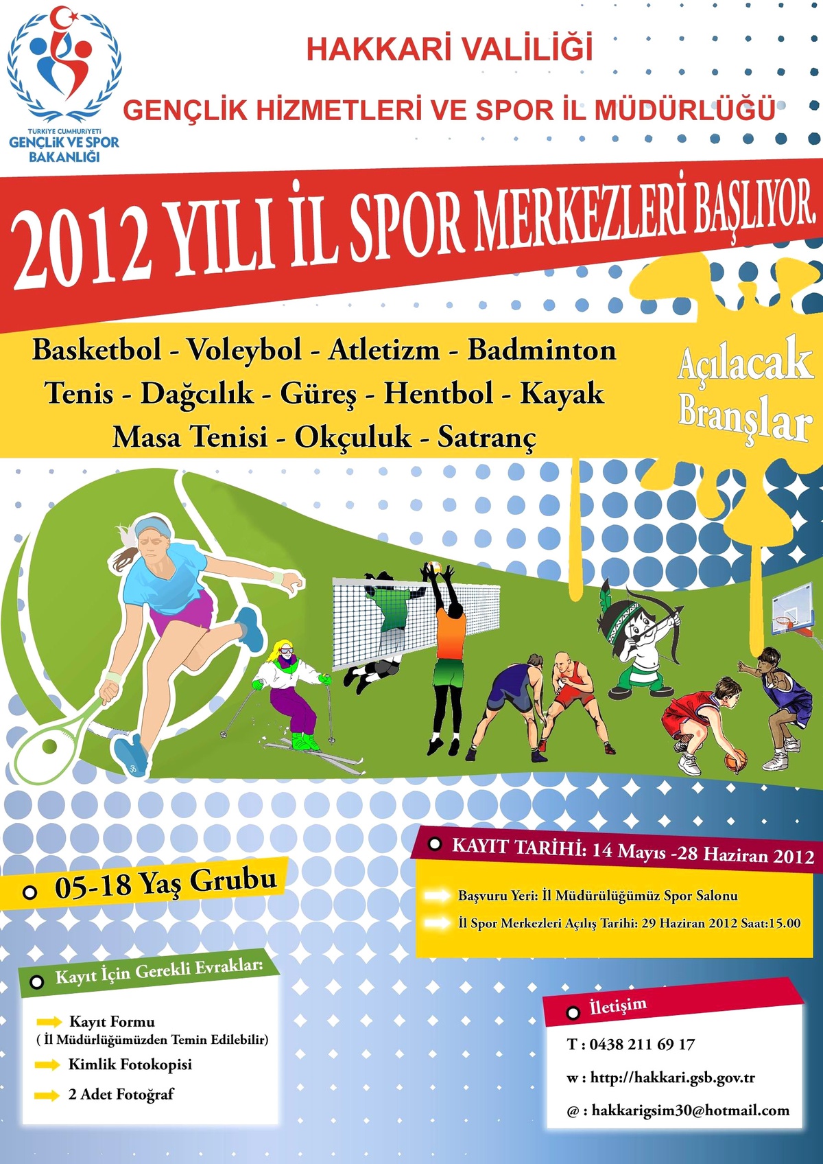 Hakkari\'de Spor Merkezleri Kayıtları Başladı
