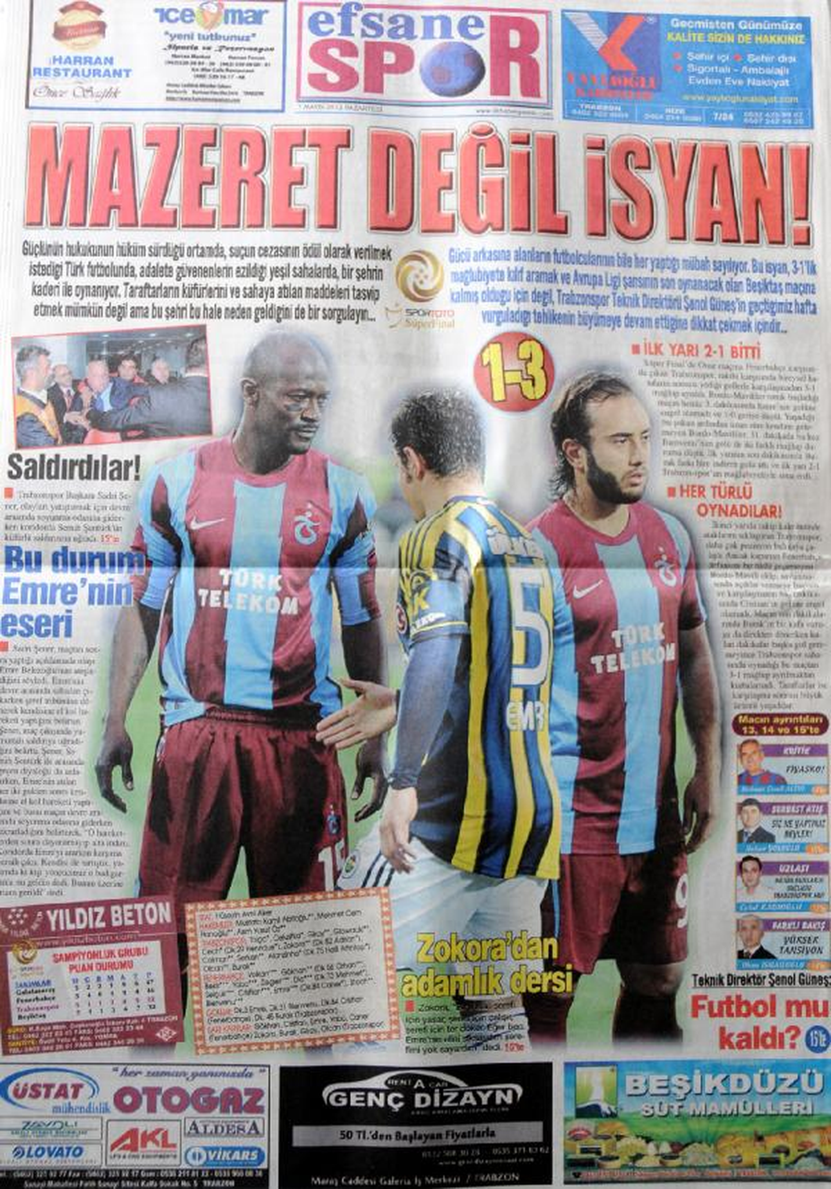 Fener Yenilgisi Trabzonspor'u Karıştırdı