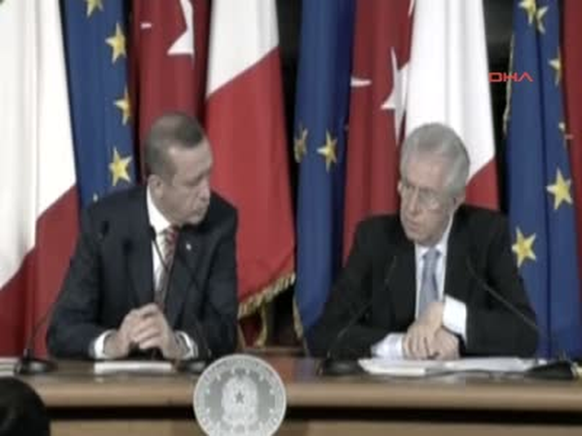 Başbakan, Mevkidaşı Monti ile Ortak Basın Toplantısında Konuştu