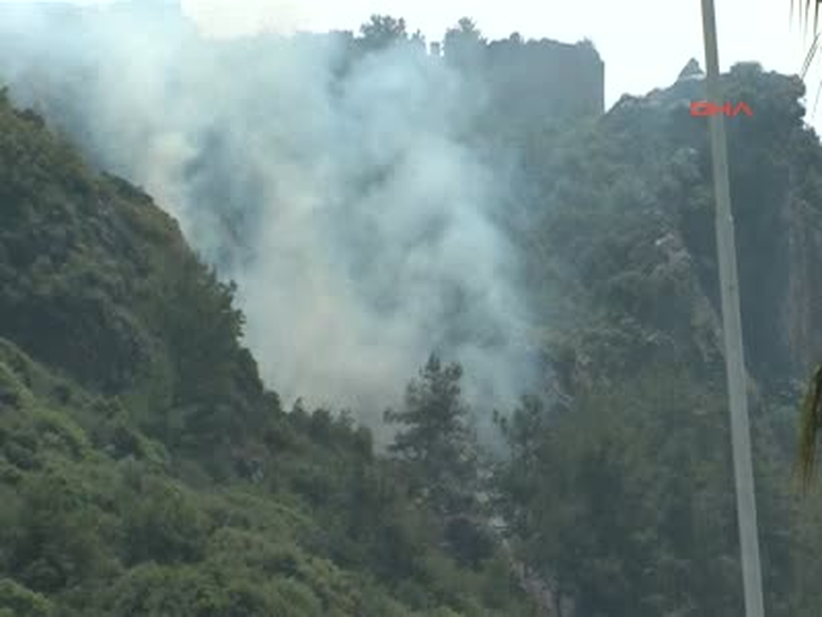 Alanya\'daki Orman Yangınında 1 Dönüm Orman Alanı Zarar Gördü