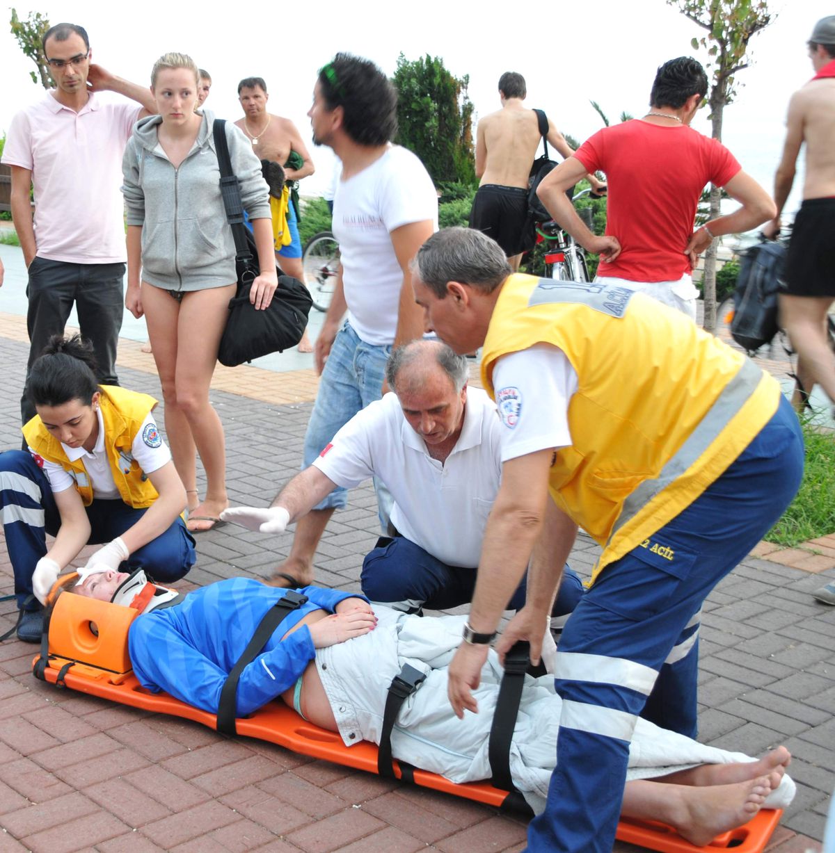 Bisikletten Düşen Turist Ağır Yaralandı