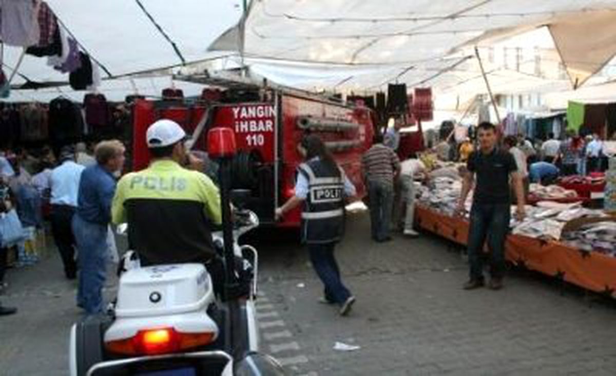 Semt Pazarında Yangın Paniği