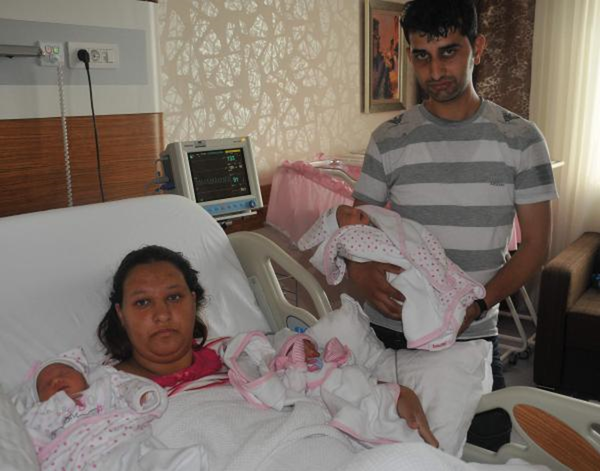 Asgari Ücretli Aileye Üçüz Bebek Sürprizi