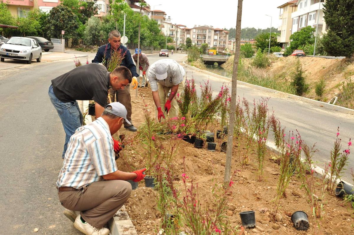 Manavgat'ta Peyzaj Çalışmaları Devam Ediyor