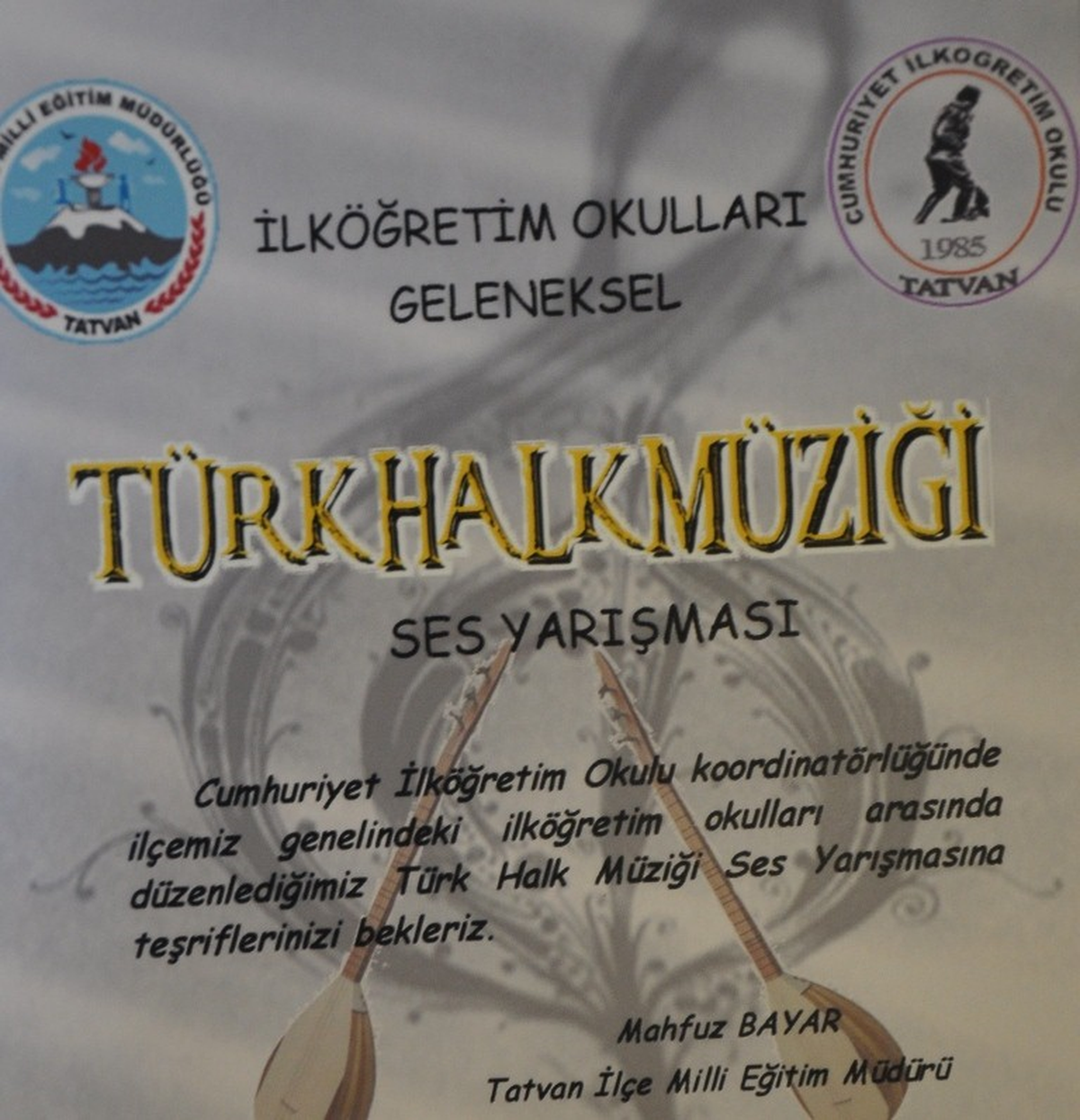 Tatvan\'da Türk Halk Müziği Ses Yarışması Düzenlenecek
