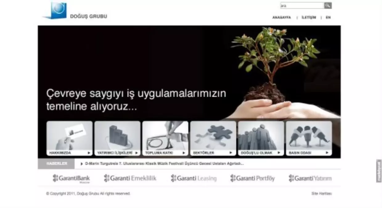 Doğuş Grubu Kurumsal Web Sitesine Prestijli Ödül