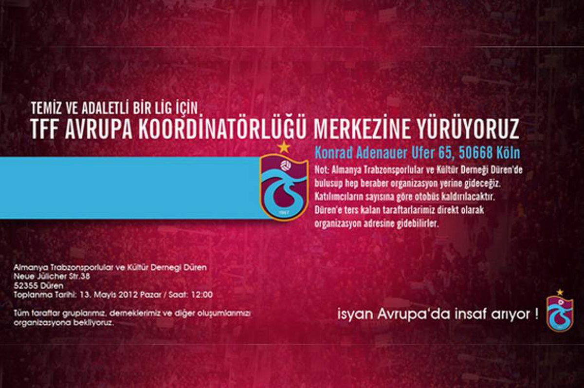 Trabzonspor Taraftarı Almanya\'da Tff\'ye Yürüyecek