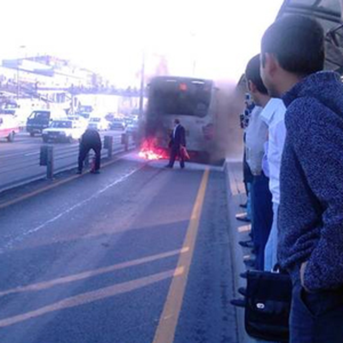Metrobüste Yangın!