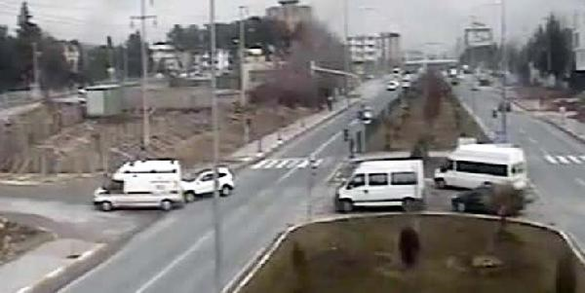 Adıyaman\'da Trafik Kazaları Mobese Kameralarında
