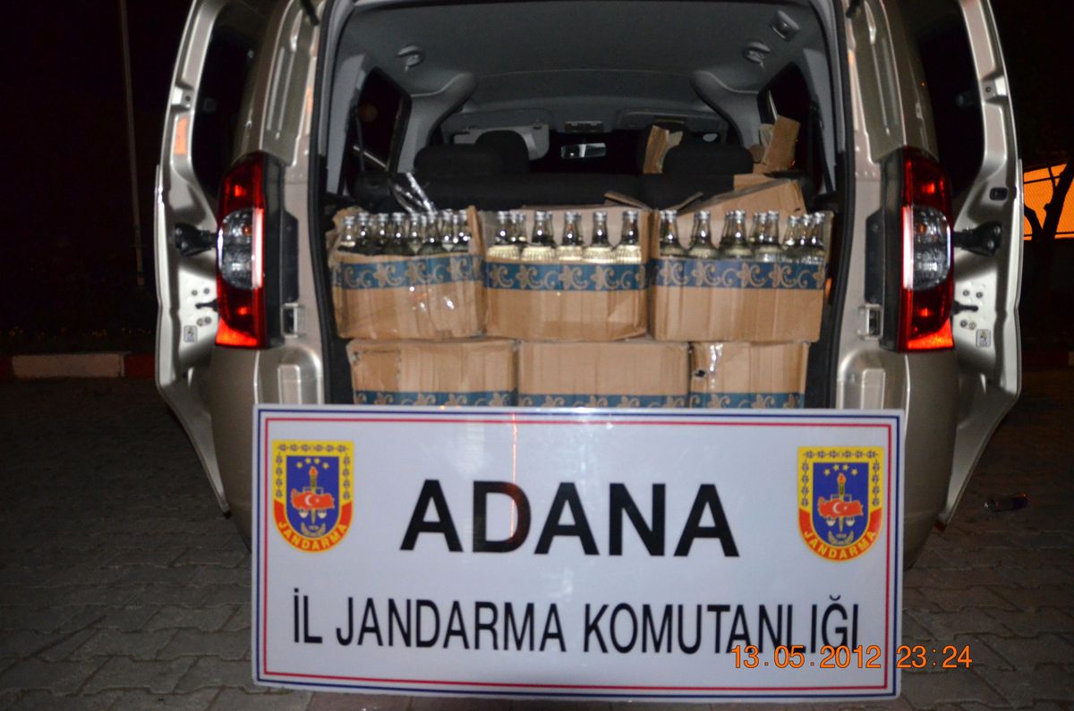 Adana'da 825 Şişe Kaçak İçki Ele Geçirildi