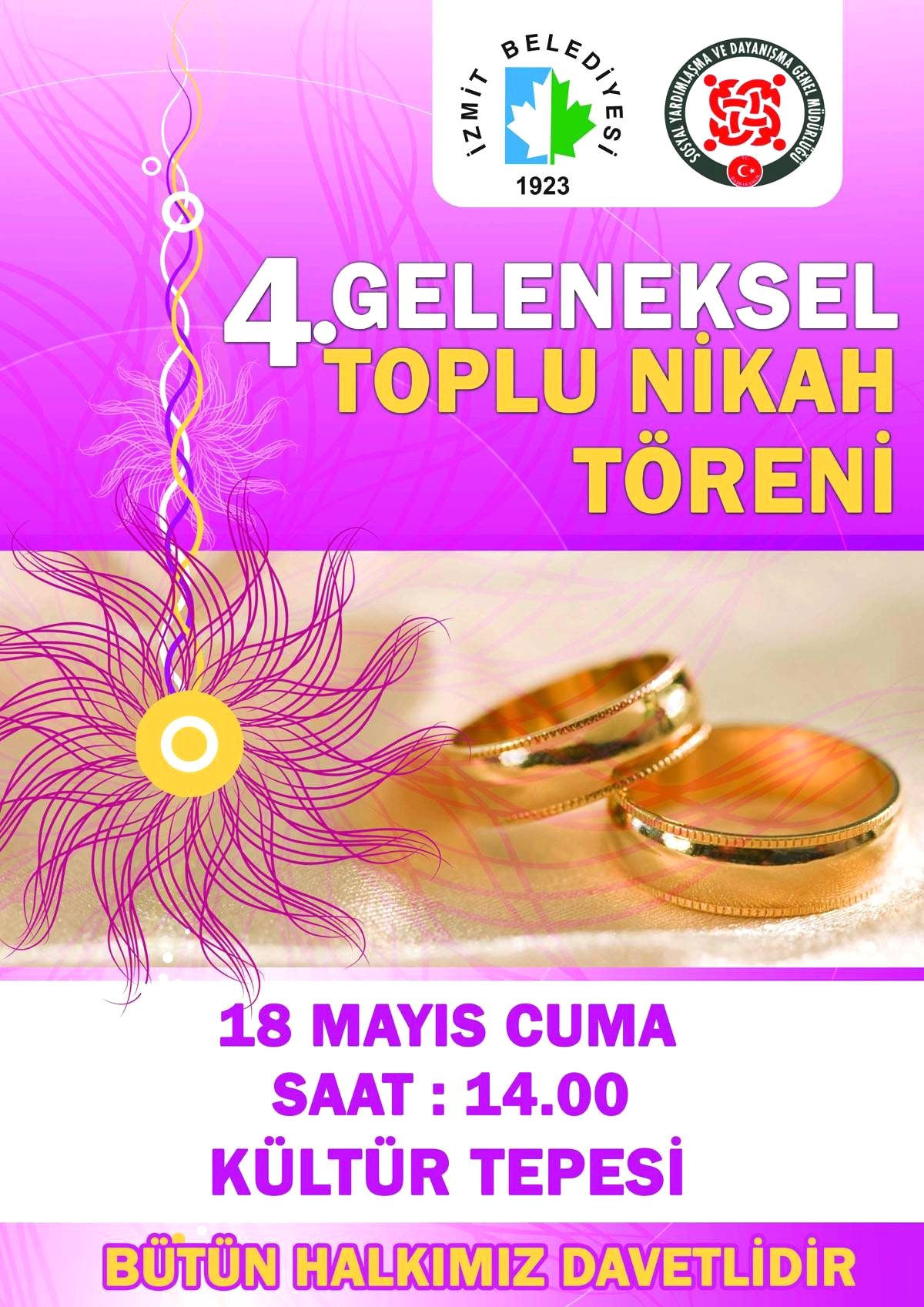 Toplu Nikah Etkinliği Kültür Tepesi\'nde