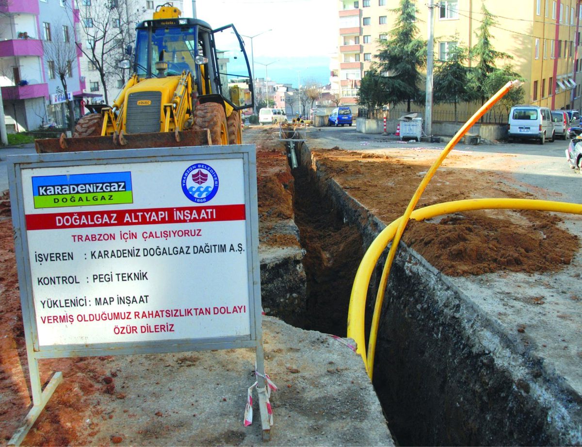 Trabzon'da Doğalgaz Çalışmaları Tüm Hızıyla Devam Ediyor