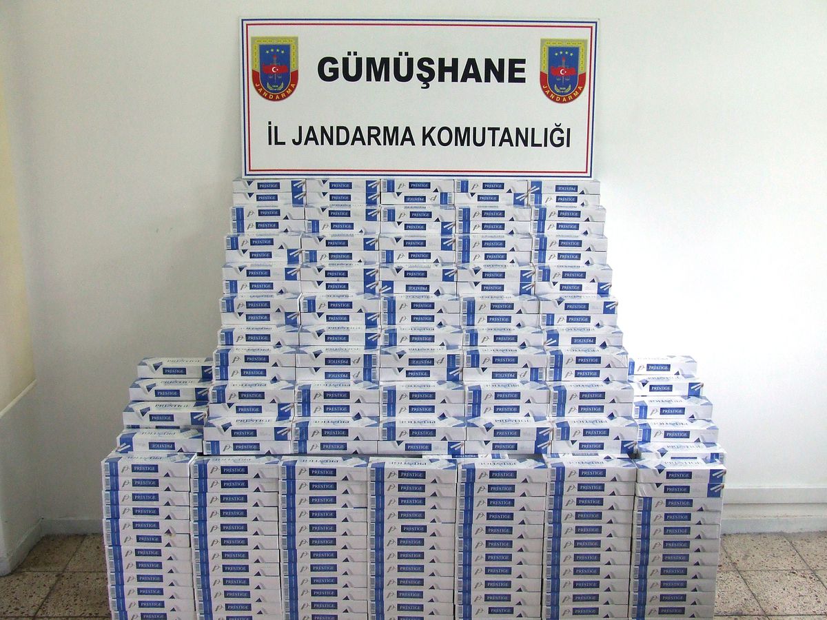 Gümüşhane'de 7 Bin 50 Paket Kaçak Sigara Ele Geçirildi